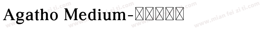 Agatho Medium字体转换